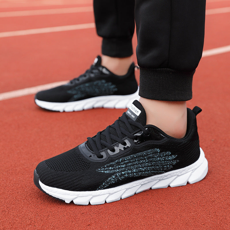Women's Flying Woven Breathable Running Shoes Couple's Casual Sneakers